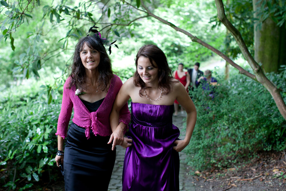 Guests making their way to the Temple of Apollo for thew ceremony