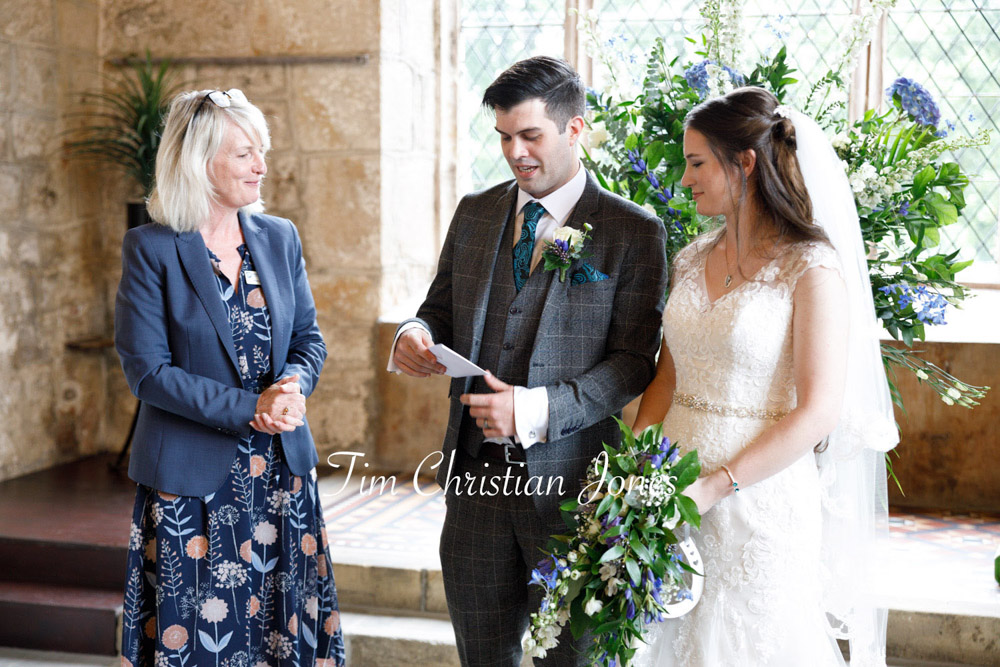 Yorkshire Wedding Romance at The Priest’s House – Jane & Callum 27 027 couple receive wedding register yorkshire wedding jc