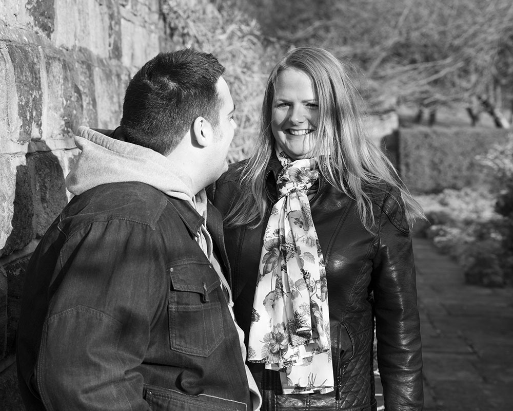 Personality-Filled Engagement Photography – Leeds & Yorkshire 13 03 leeds engagement kirkstall abbey lisa oliver smiles