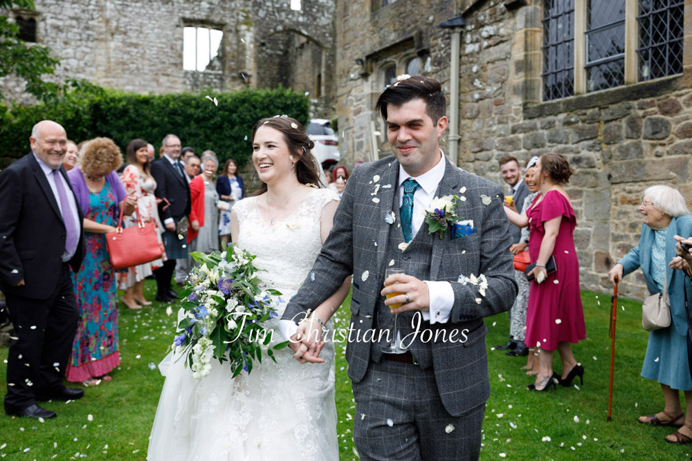 Yorkshire Wedding Romance at The Priest’s House – Jane & Callum 36 036 couple covered in confetti wedding celebration jc