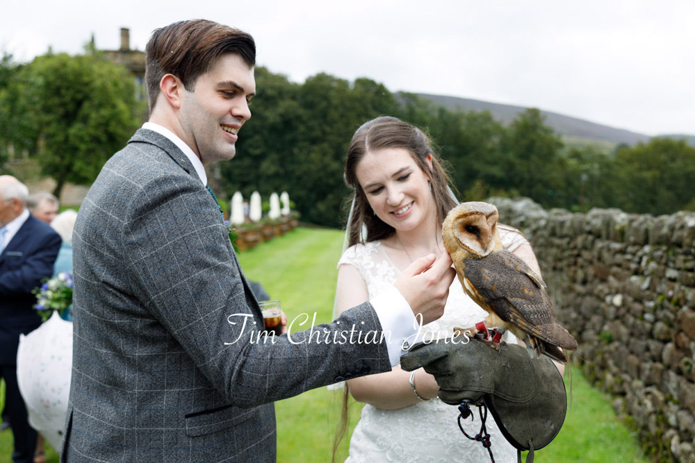 Yorkshire Wedding Romance at The Priest’s House – Jane & Callum 45 045 romantic wedding moment groom bride with owl jc