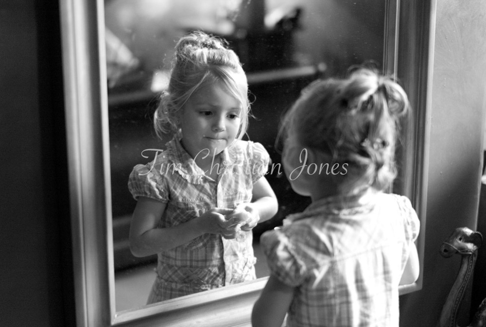 Destination wedding photography - The bridesmaid at the mirror