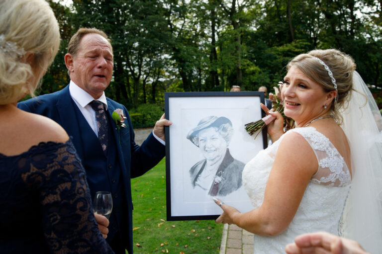 Gary emotional as he’s presented with a drawing of his late mother