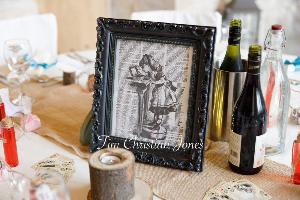 Yorkshire Wedding Romance at The Priest’s House – Jane & Callum 57 057 whimsical alice wonderland table decor barden tower jc