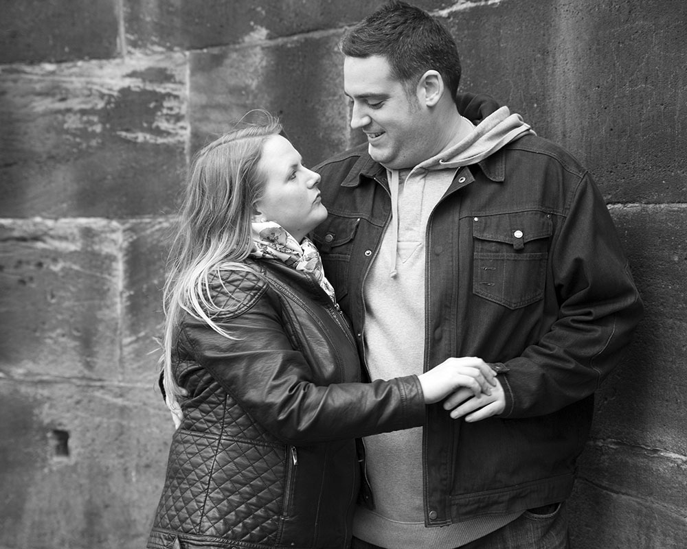 Personality-Filled Engagement Photography – Leeds & Yorkshire 17 07 leeds engagement kirkstall abbey lisa oliver wall