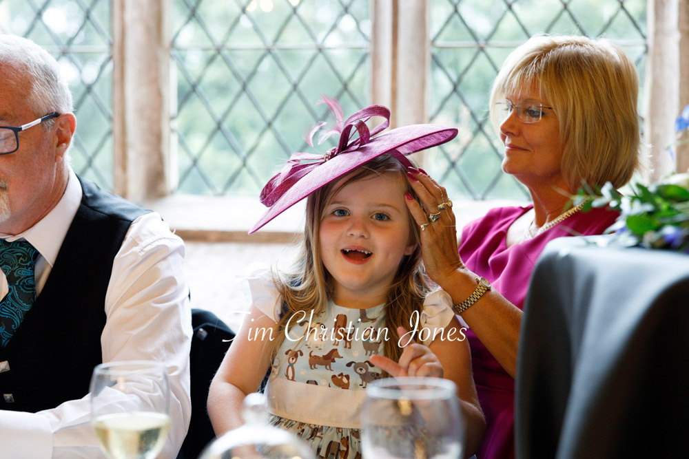 Yorkshire Wedding Romance at The Priest’s House – Jane & Callum 82 082 little bridesmaid hat moment jc