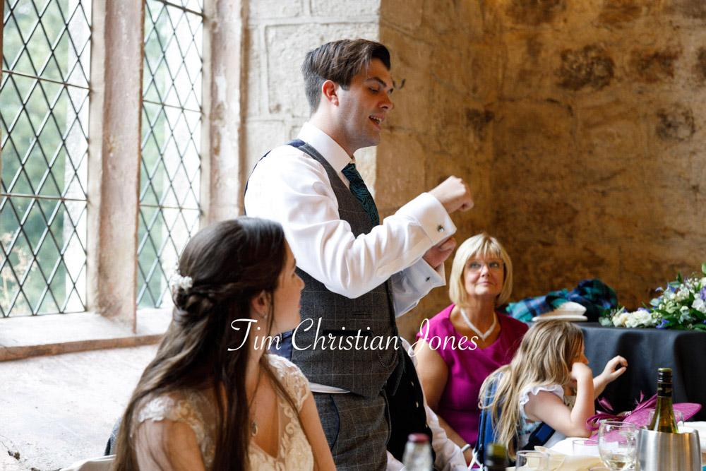 Yorkshire Wedding Romance at The Priest’s House – Jane & Callum 87 087 groom announces best man speech jc