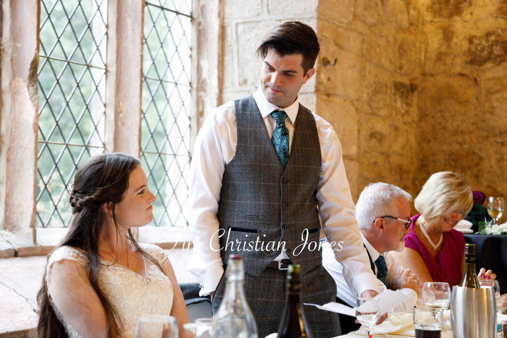 Yorkshire Wedding Romance at The Priest’s House – Jane & Callum 90 090 groom giving speech barden tower jc