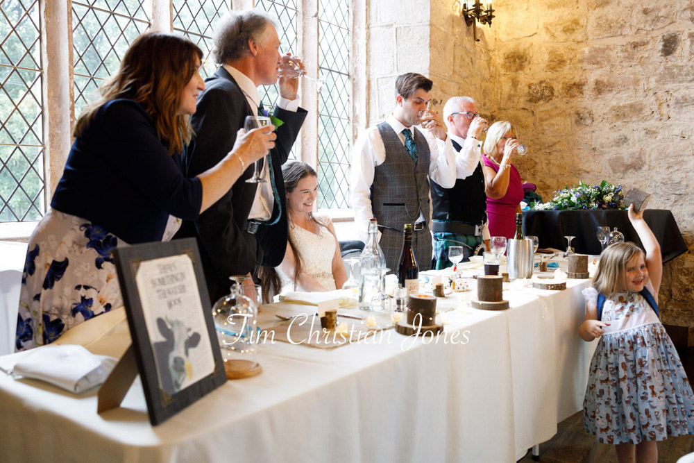 Yorkshire Wedding Romance at The Priest’s House – Jane & Callum 91 091 top table toast groom wedding jc