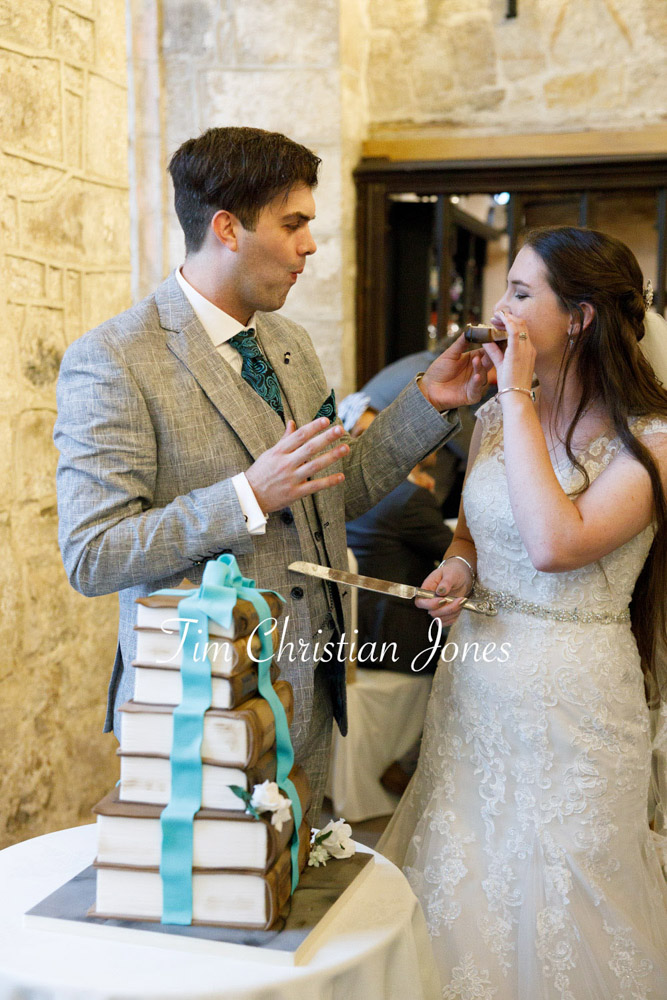Yorkshire Wedding Romance at The Priest’s House – Jane & Callum 101 101 bride groom enjoy cake moment jc
