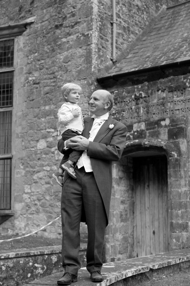 The couple's son - stealing the show - with grandpa