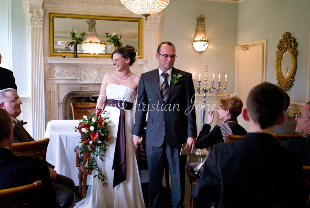 The exit of the bride and groom