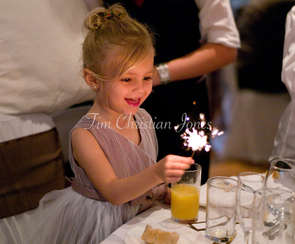 Bridesmaids and sparklers = wedding breakfast moment