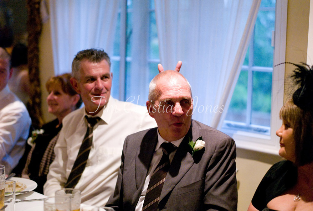 fun wedding breakfast moment