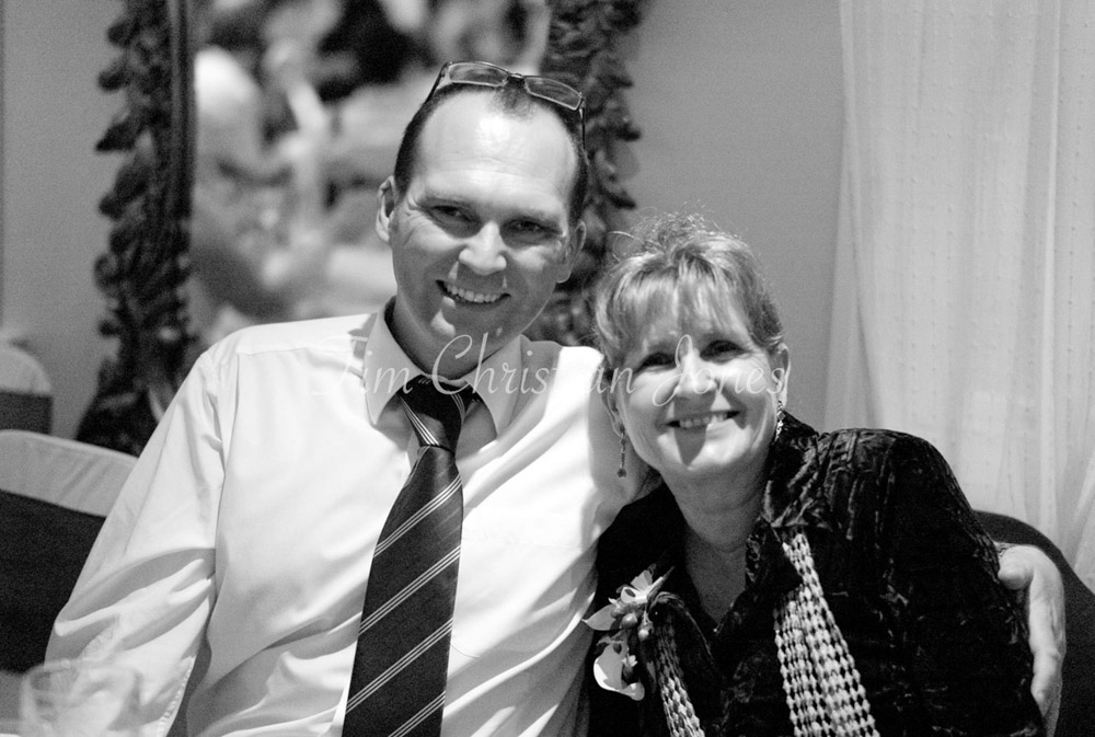 Groom and his mom at the top table