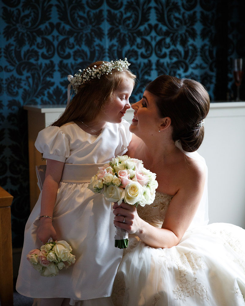 Leeds Wedding Photographer | Candid, Warm & Wonderfully Real 4 Nose to nose the bride nd her young daughter